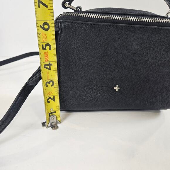 Peta & Jain Small Po Leather Black Handbag Y2K - Picture 3 of 7